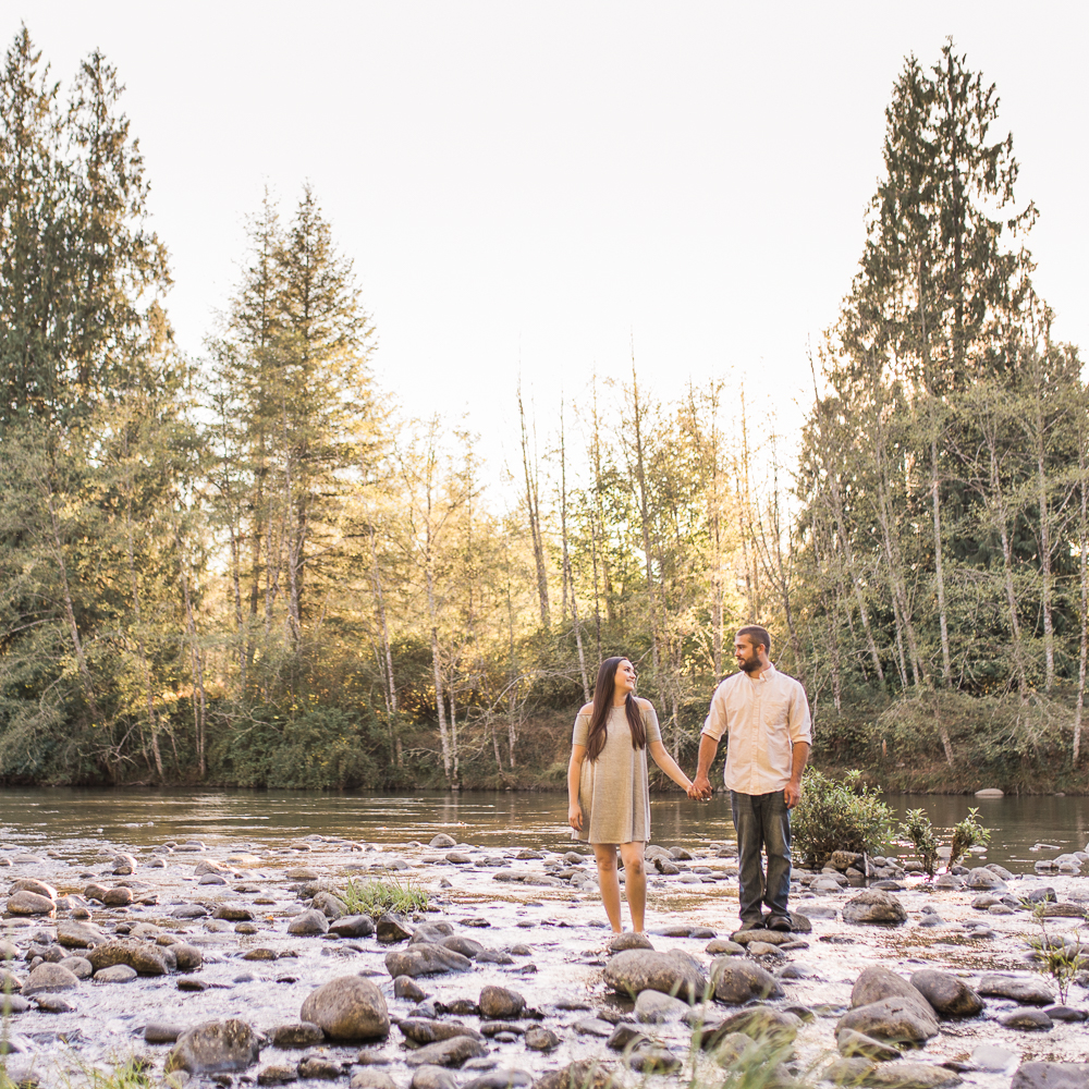 Natural Mountain couple photos Snohomish Engagement Photographer Seattle Wedding Photographer