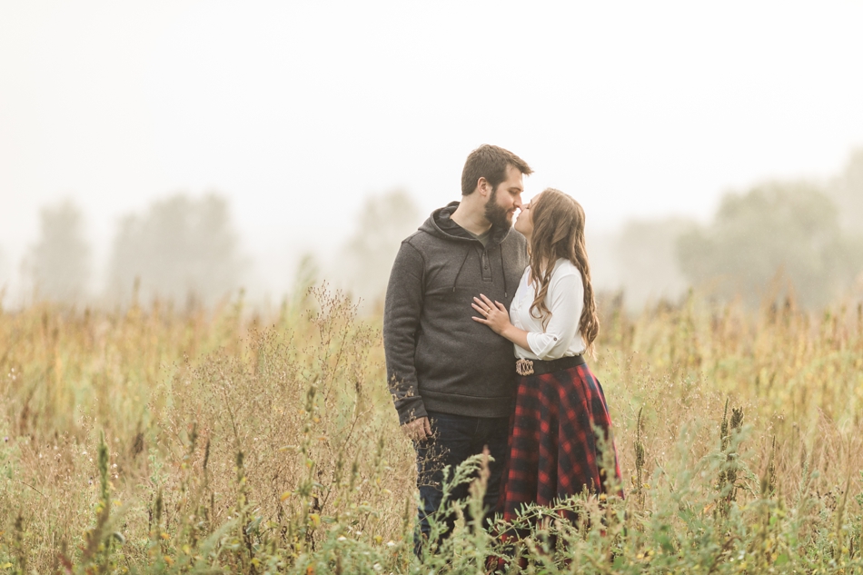 engagement photos in the rain in Snohomish, WA